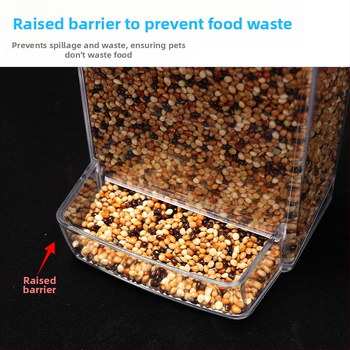 Κουτί τροφής για πτηνά με δέρμα τίγρης και παιώνια, αντιπυρετική, αντιπυρετική αυτόματη ταΐστρα, νέα διαφανής ταΐστρα πουλιών