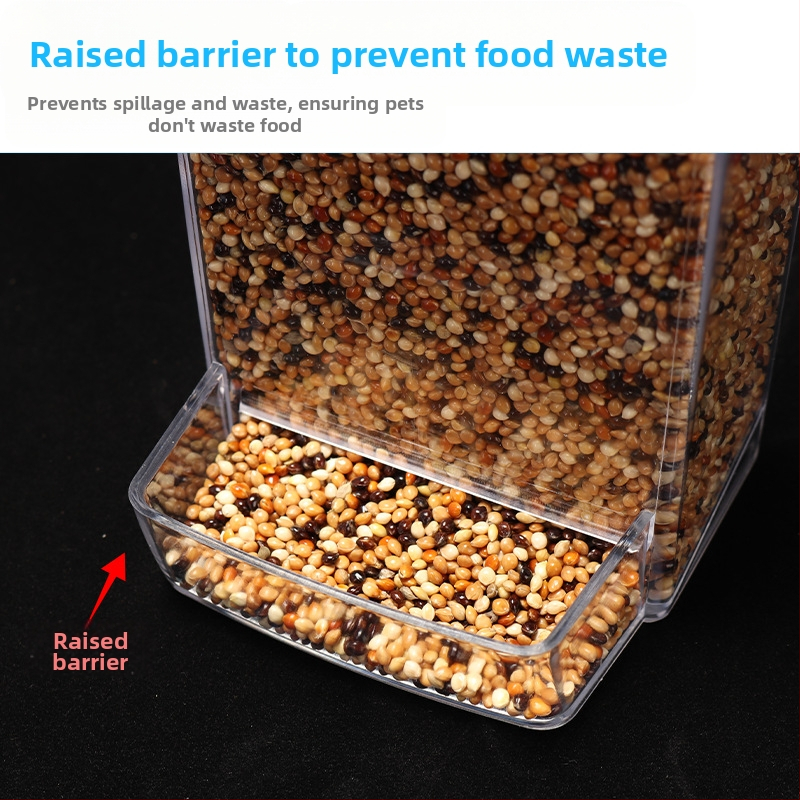 Кутия за храна за птици с тигрова кожа, божур, какаду, защита от пръски, автоматична хранилка против пръски, нова хранилка, прозрачна хранилка за птици