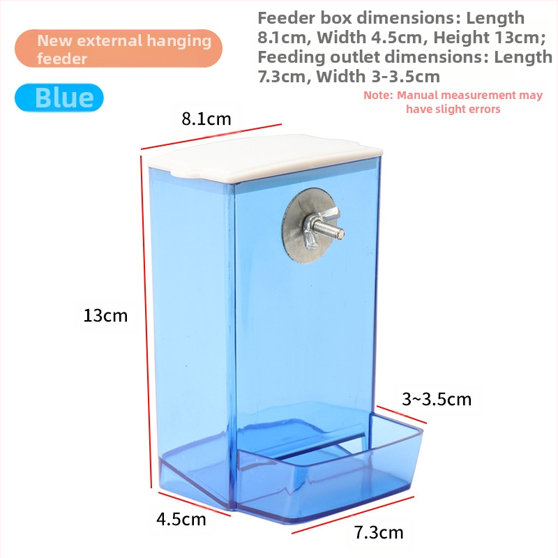 Tigrisbőr pünkösdi rózsa kakadu madáreledel-doboz fröccsenésgátló fröccsenésgátló automata etető új etető átlátszó madáretető