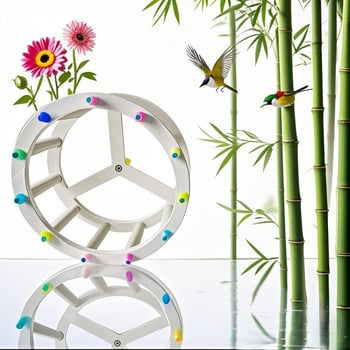 Jucărie cu roată de alergare pentru papagal, pasăre, pentru a ameliora plictiseala, banda de alergare cu roți rotative, pentru a ameliora plictiseala, articole sportive