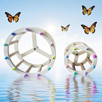 Παιχνίδι με τροχό για τρέξιμο πουλί-παπαγάλος για την ανακούφιση από την πλήξη, περιστρεφόμενος διάδρομος με τροχό για την ανακούφιση από την πλήξη, αθλητικά είδη