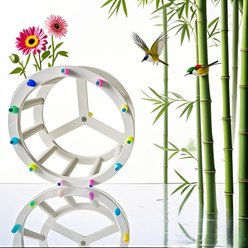 Jucărie cu roată de alergare pentru papagal, pasăre, pentru a ameliora plictiseala, banda de alergare cu roți rotative, pentru a ameliora plictiseala, articole sportive