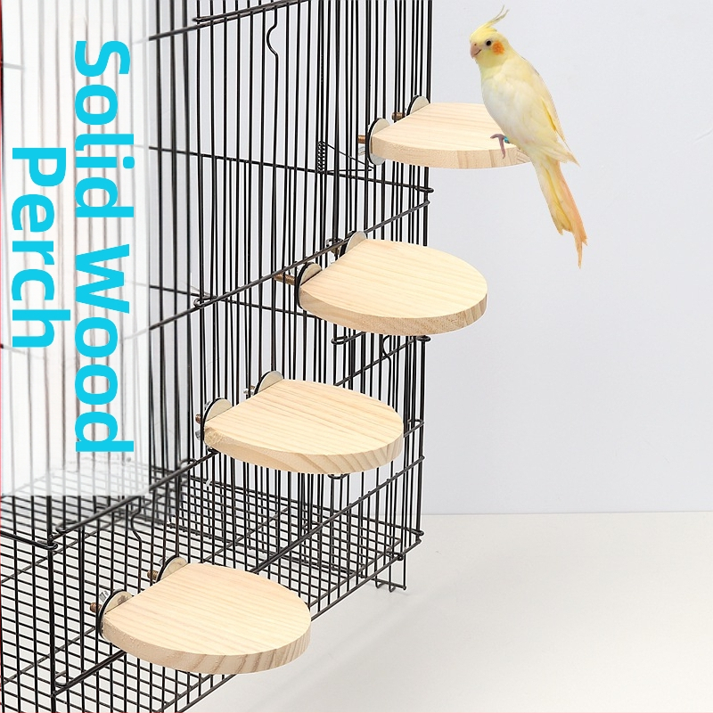 Kāmja tīģera ādas peonija Xuanfeng Papagailis Bird Station dēļa platforma masīvkoka tramplīns laktas platforma būris Piederumi Piederumi