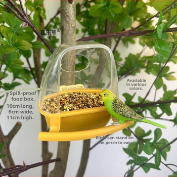 Κουτί τροφής για παπαγάλους, πλαστικό τροφοδότη πουλιών, δεξαμενή τροφής για εξωτερικά πουλιά, κουτί τροφής πουλιών με αντιψυκτικό, αντιπιτσιλιστικό κύπελλο τροφής πουλιών
