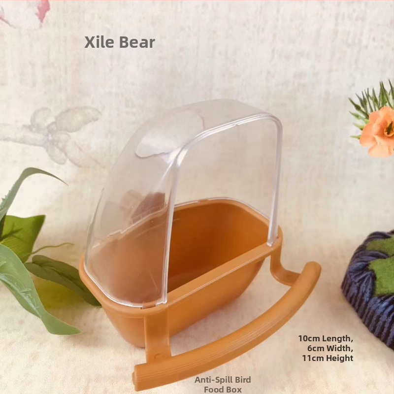 Papagal păsări hrană cutie plastic hrănitor pentru păsări în aer liber rezervor de hrană pentru păsări cutie anti-stropire anti-stropire cupă de hrană pentru păsări