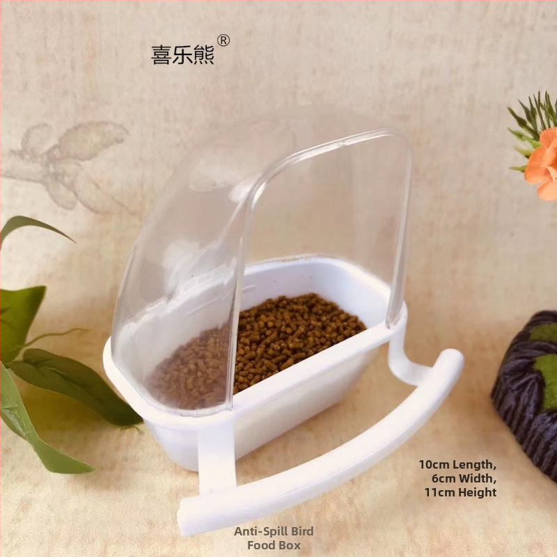 Papagal păsări hrană cutie plastic hrănitor pentru păsări în aer liber rezervor de hrană pentru păsări cutie anti-stropire anti-stropire cupă de hrană pentru păsări