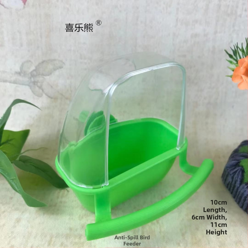 Papagal păsări hrană cutie plastic hrănitor pentru păsări în aer liber rezervor de hrană pentru păsări cutie anti-stropire anti-stropire cupă de hrană pentru păsări