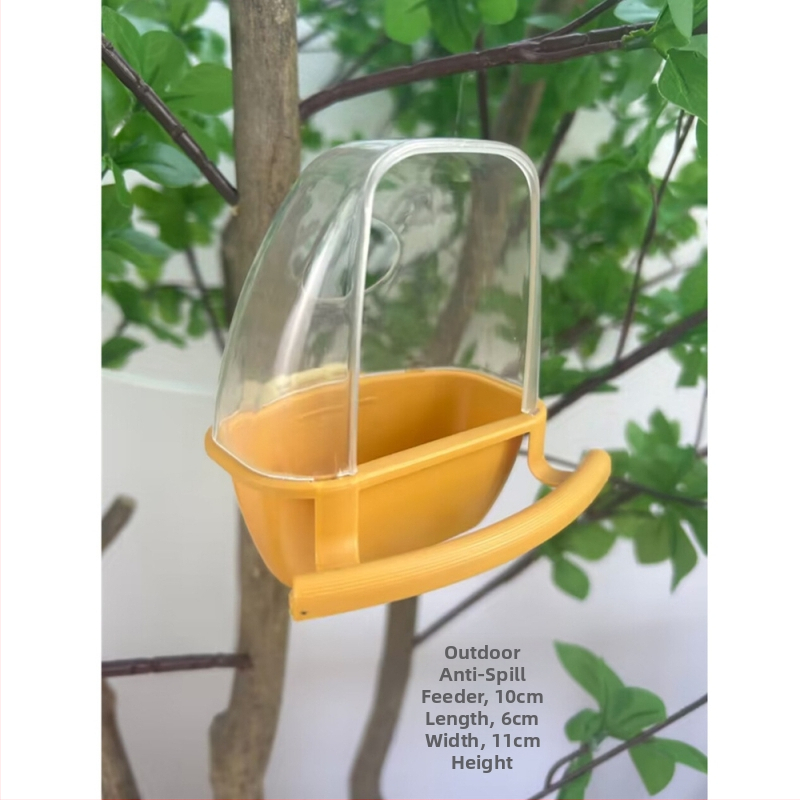 Papagal păsări hrană cutie plastic hrănitor pentru păsări în aer liber rezervor de hrană pentru păsări cutie anti-stropire anti-stropire cupă de hrană pentru păsări