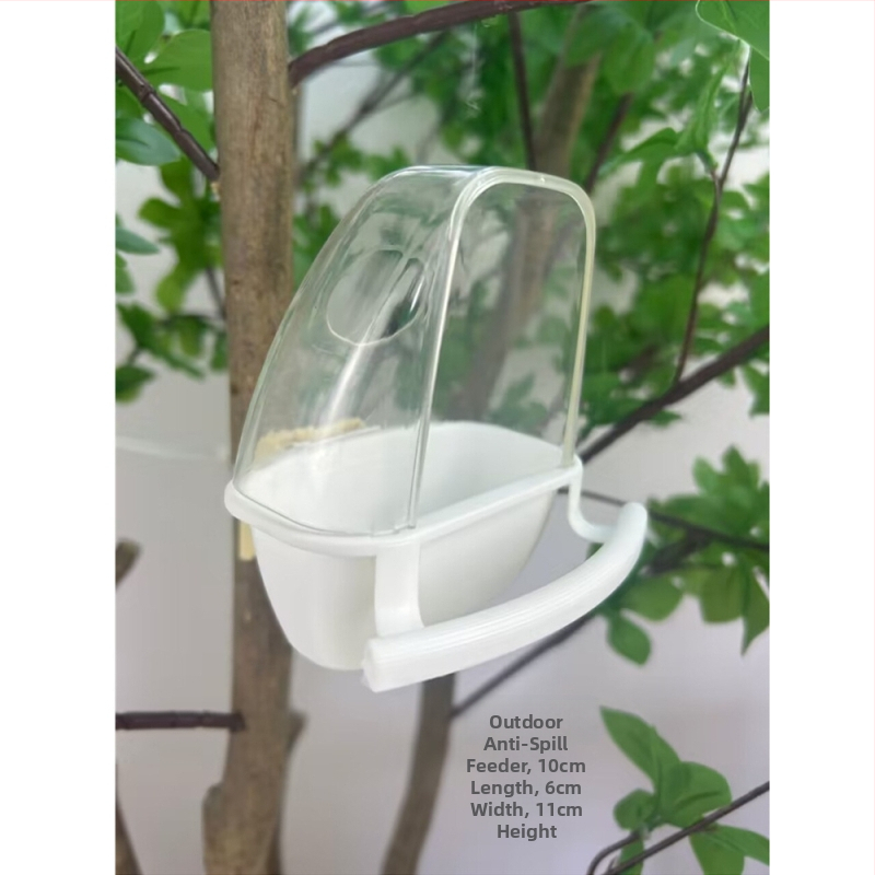 Papagal păsări hrană cutie plastic hrănitor pentru păsări în aer liber rezervor de hrană pentru păsări cutie anti-stropire anti-stropire cupă de hrană pentru păsări