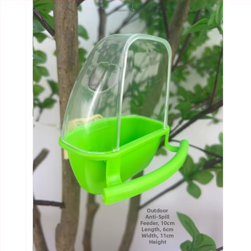 Papagal păsări hrană cutie plastic hrănitor pentru păsări în aer liber rezervor de hrană pentru păsări cutie anti-stropire anti-stropire cupă de hrană pentru păsări