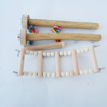 Προμήθειες παπαγάλων παιχνίδι πουλιών κούνια σκάλα βάσης ραβδί συνδυασμός ξύλινη στολή παιχνίδι δάγκωμα γομφίος χονδρικής