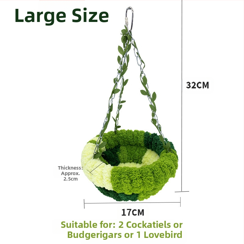 Gnijezdo za papige, ptičje gnijezdo, gnijezdo za spavanje, viseća mreža u šumskom stilu, ptičji kavez, viseće gnijezdo, plišano gnijezdo, pribor za ptice, ljuljačka, toplo ptičje gnijezdo