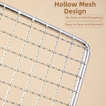 Πλατφόρμα παιχνιδιού παπαγάλου από ανοξείδωτο ατσάλι, πλατφόρμα παιχνιδιού με πλέγμα, δέρμα τίγρης, μαύρη πλατφόρμα φοίνικα, αξεσουάρ κλουβιού πουλιών, είδη πουλιών