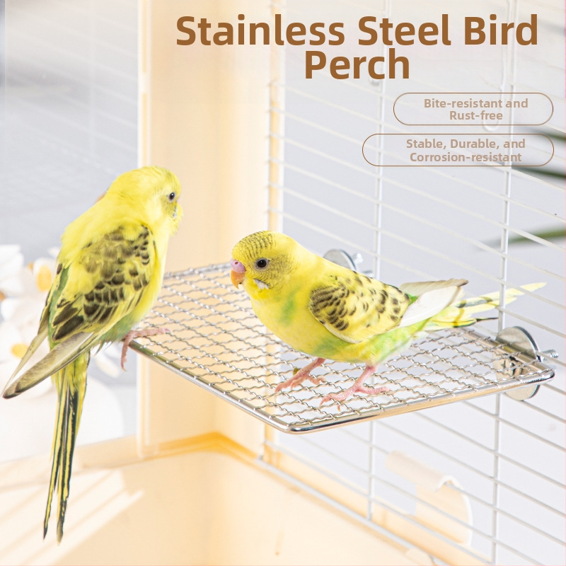 Платформа за играчки за папагал, мрежеста платформа от неръждаема стомана, платформа за игра от тигрова кожа, платформа от черен феникс, аксесоари за клетка за птици, принадлежности за птици