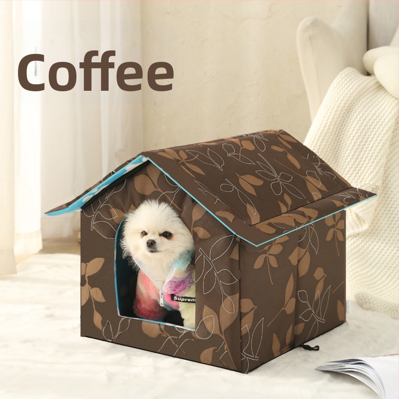 Kućica za mačke preko granice, vanjska vodootporna kućica za mačke i pse, kućica za kućne ljubimce, uklonjiva i periva vila za mačke, topla kućica za mačke i pse zimi