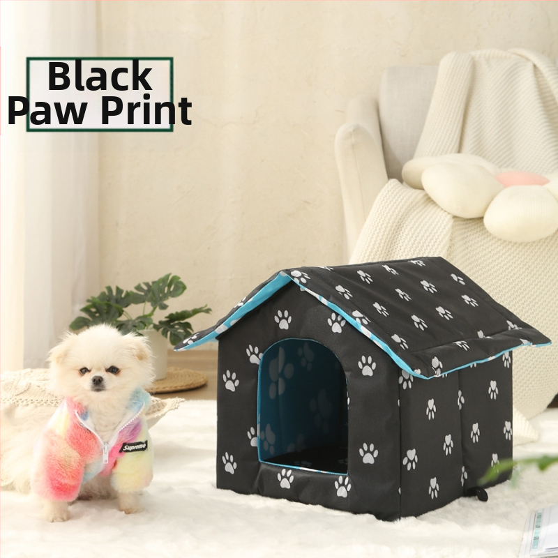 Kućica za mačke preko granice, vanjska vodootporna kućica za mačke i pse, kućica za kućne ljubimce, uklonjiva i periva vila za mačke, topla kućica za mačke i pse zimi