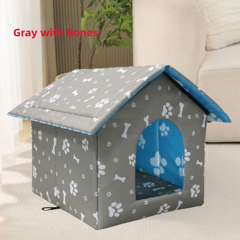 Kućica za mačke preko granice, vanjska vodootporna kućica za mačke i pse, kućica za kućne ljubimce, uklonjiva i periva vila za mačke, topla kućica za mačke i pse zimi