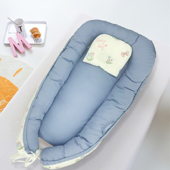 Grynos medvilnės sulankstomas kūdikio lizdas be pagalvių, nešiojama kūdikio lovelė, „Bionic“, visiškai atleidžiama, kelioninė kūdikio lovelė, skardinė