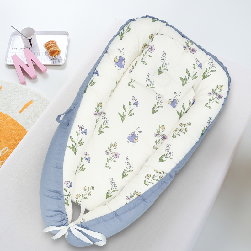 Grynos medvilnės sulankstomas kūdikio lizdas be pagalvių, nešiojama kūdikio lovelė, „Bionic“, visiškai atleidžiama, kelioninė kūdikio lovelė, skardinė