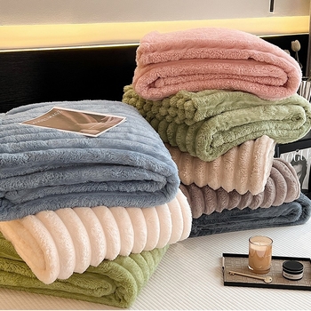 Piiriülene kuum imitatsioon küüliku juukseriba tekk kahepoolne küüliku tekk kontori uinakute tekk paksendatud soe diivan