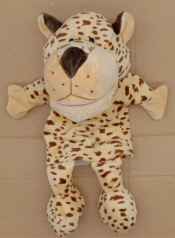 Piiriülene uus toode, loomade käenukk, lapsevanema ja lapse interaktiivne hariduslik plush-mänguasi, lõvi, vatsakest kõnelev sõrmenukk