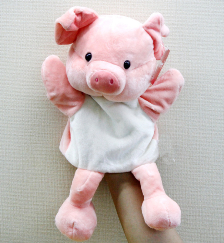 Piiriülene uus toode, loomade käenukk, lapsevanema ja lapse interaktiivne hariduslik plush-mänguasi, lõvi, vatsakest kõnelev sõrmenukk