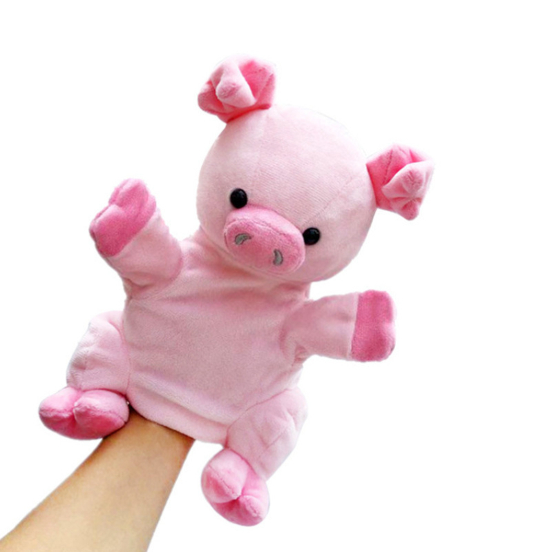 Piiriülene uus toode, loomade käenukk, lapsevanema ja lapse interaktiivne hariduslik plush-mänguasi, lõvi, vatsakest kõnelev sõrmenukk