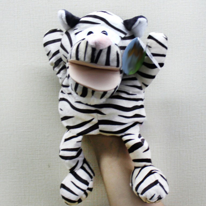 Piiriülene uus toode, loomade käenukk, lapsevanema ja lapse interaktiivne hariduslik plush-mänguasi, lõvi, vatsakest kõnelev sõrmenukk