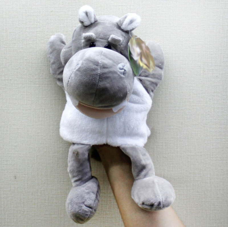 Piiriülene uus toode, loomade käenukk, lapsevanema ja lapse interaktiivne hariduslik plush-mänguasi, lõvi, vatsakest kõnelev sõrmenukk