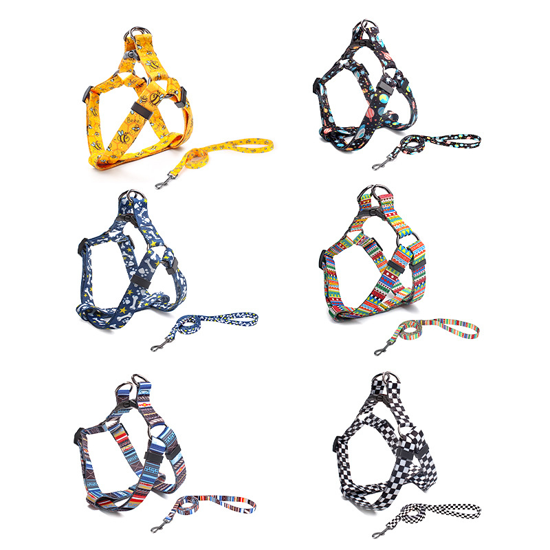 Трансграничен Amazon нов гръден колан за домашни любимци кучета с теглително въже на едро за домашни любимци кучешки гръден колан за кучета
