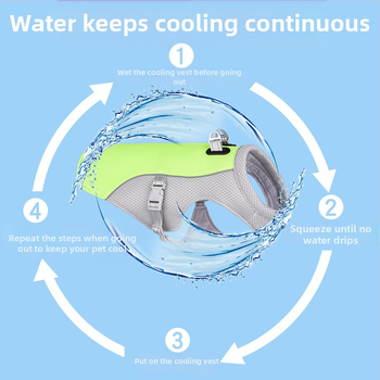 Δροσερά ρούχα για κατοικίδια, καλοκαιρινά δροσιστικά γιλέκα για γάτες και σκύλους, διασυνοριακά, νέα ρούχα για σκύλους με προστασία από τη θερμοπληξία, αναπνεύσιμα, δροσιστικά, με κουβά