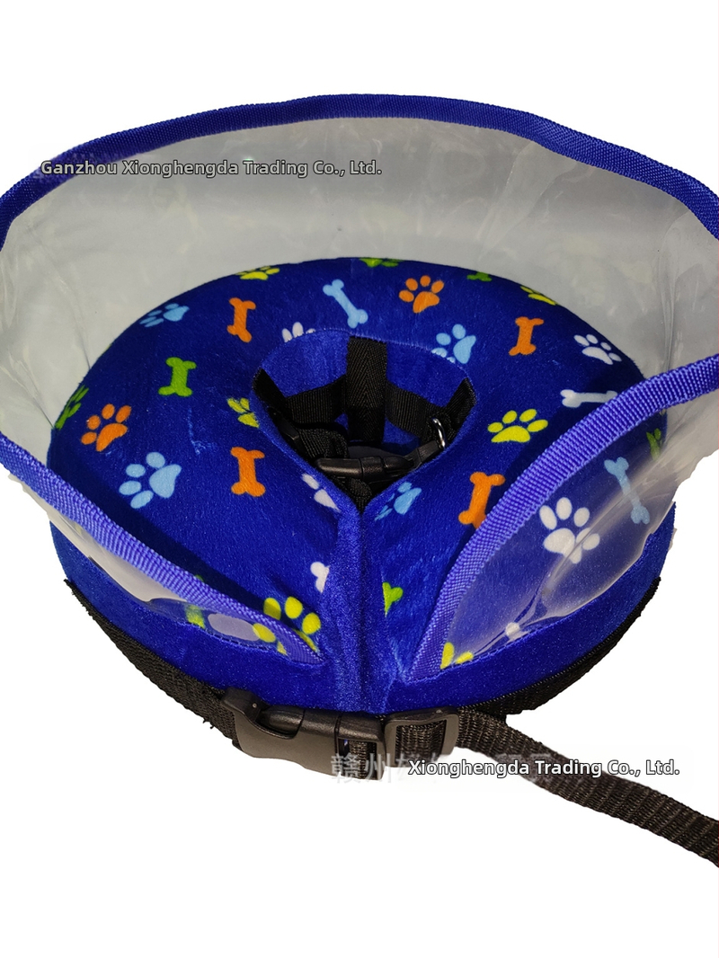 Надуваем PVC нашийник за домашни любимци, за кучета и котки, против ухапване, против надраскване, против облизване, красив, Pp преграда, подвижна