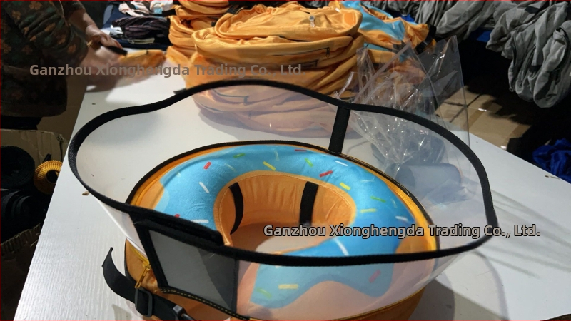 Надуваем PVC нашийник за домашни любимци, за кучета и котки, против ухапване, против надраскване, против облизване, красив, Pp преграда, подвижна