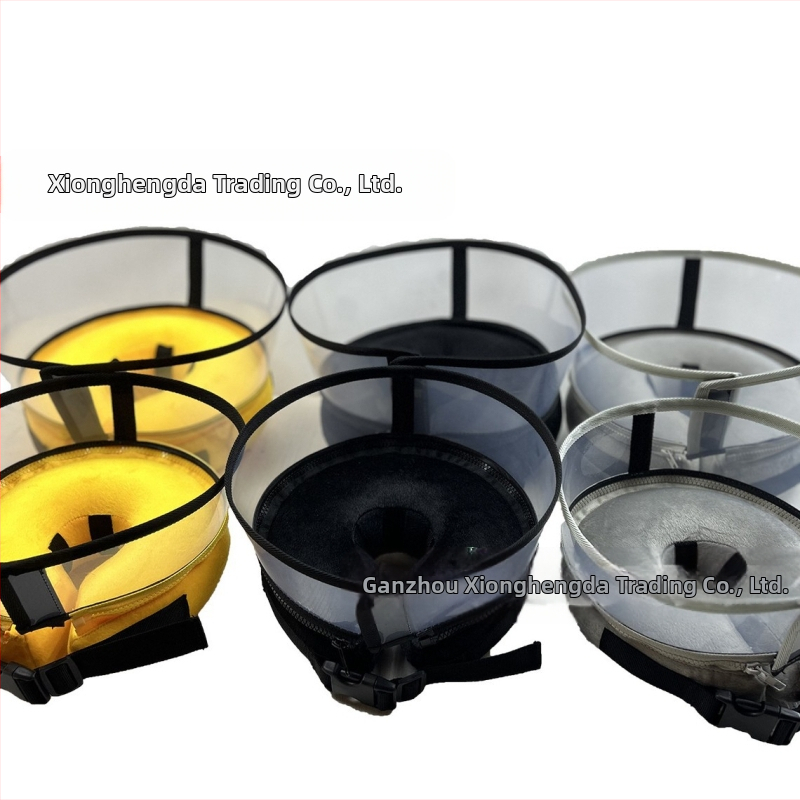 Nafukovací obojok pre psov a mačky z PVC, proti uhryznutiu, proti poškriabaniu, proti olizovaniu, odnímateľný, s PP prepážkou