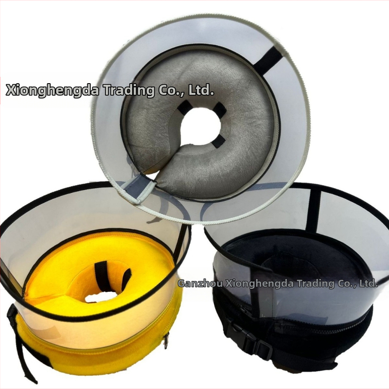 Nafukovací obojok pre psov a mačky z PVC, proti uhryznutiu, proti poškriabaniu, proti olizovaniu, odnímateľný, s PP prepážkou