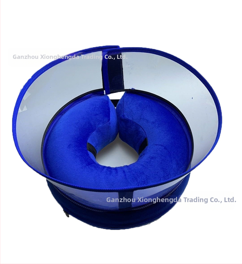 Надуваем PVC нашийник за домашни любимци, за кучета и котки, против ухапване, против надраскване, против облизване, красив, Pp преграда, подвижна