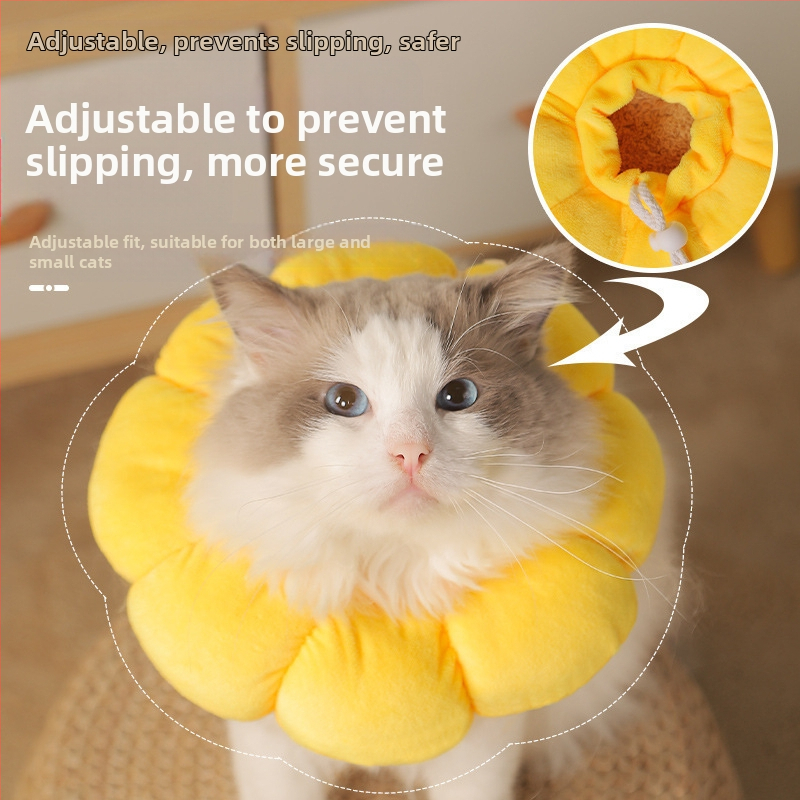 Obojok Sunflower Elizabeth, obojok pre domáce zvieratá, obojok pre mačky Elizabeth, obojok pre psov, sterilizovaná prilba proti olizovaniu