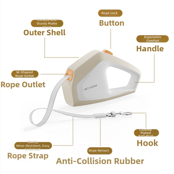 Νέα είδη για κατοικίδια Σχοινί έλξης 5 μέτρων για βόλτα σκύλου σε εξωτερικό χώρο, αυτόματο ανασυρόμενο σχοινί έλξης γενικής χρήσης για μικρές και μεσαίες γάτες και σκύλους