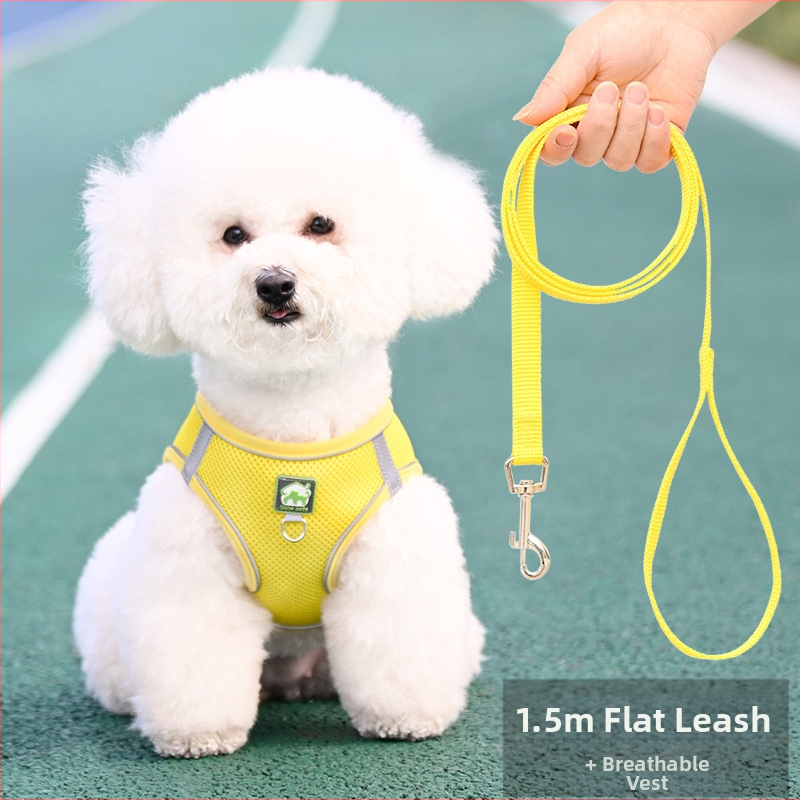 Жилетка за кучешка каишка, светлоотразителна каишка за гърди с плюшено мече Bimi, верига за разходка с куче