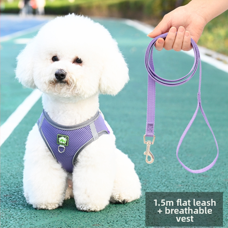 Жилетка за кучешка каишка, светлоотразителна каишка за гърди с плюшено мече Bimi, верига за разходка с куче