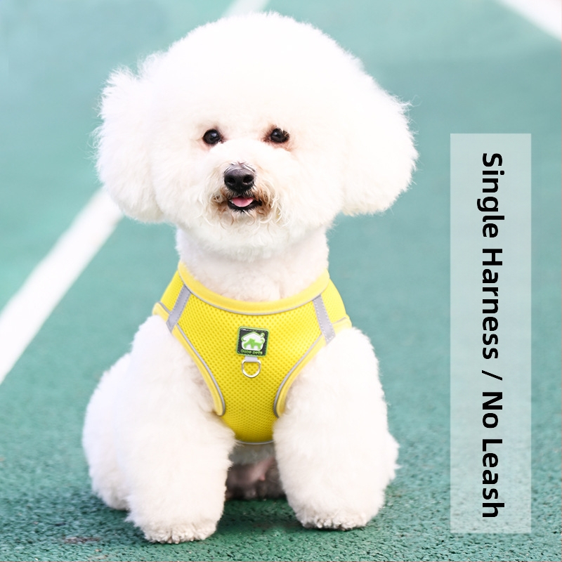 Жилетка за кучешка каишка, светлоотразителна каишка за гърди с плюшено мече Bimi, верига за разходка с куче