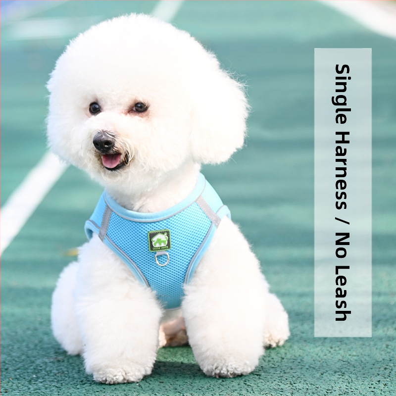 Жилетка за кучешка каишка, светлоотразителна каишка за гърди с плюшено мече Bimi, верига за разходка с куче