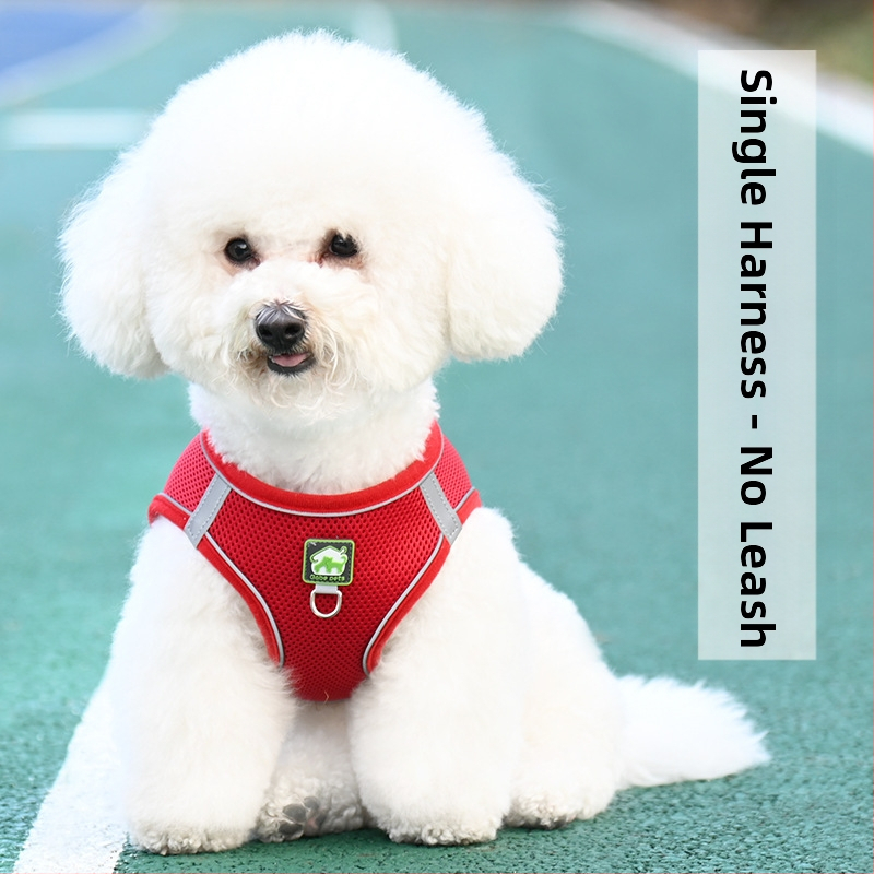 Жилетка за кучешка каишка, светлоотразителна каишка за гърди с плюшено мече Bimi, верига за разходка с куче