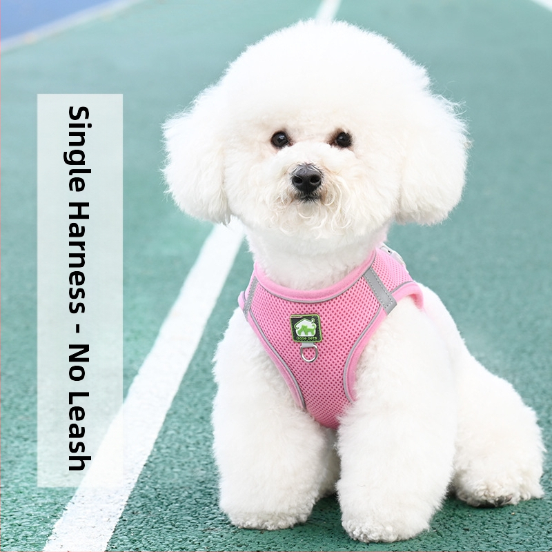 Жилетка за кучешка каишка, светлоотразителна каишка за гърди с плюшено мече Bimi, верига за разходка с куче