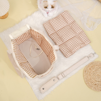 Κορεάτικη μόδα φορητή τσάντα γάτας φορητή τσάντα σκύλου διαγώνια τσάντα ώμου κατοικίδιων ζώων αναπνεύσιμη χονδρική πώληση