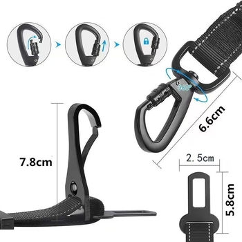 Ζώνη ασφαλείας για κατοικίδια, καθολική, σταθερή πόρπη ασφαλείας αυτοκινήτου, σχοινί ασφαλείας αυτοκινήτου, σταθερό σχοινί αντι-απογύμνωσης έλξης