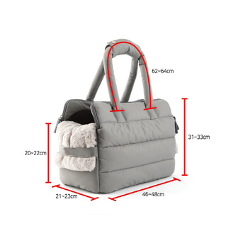 Προσαρμοσμένη τσάντα ταξιδιού για κατοικίδια κεντήματος από βαμβάκι, πολυλειτουργική, άνετη, μονωμένη τσάντα κατοικίδιων για κουτάβια