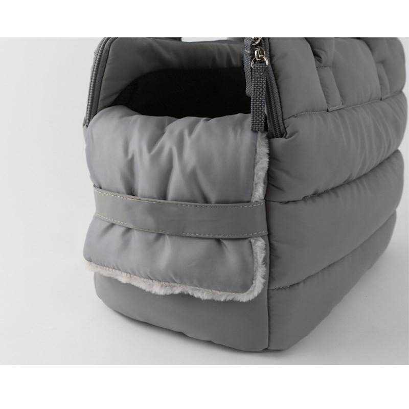 Προσαρμοσμένη τσάντα ταξιδιού για κατοικίδια κεντήματος από βαμβάκι, πολυλειτουργική, άνετη, μονωμένη τσάντα κατοικίδιων για κουτάβια