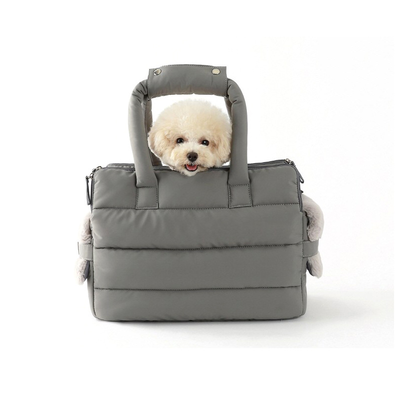 Προσαρμοσμένη τσάντα ταξιδιού για κατοικίδια κεντήματος από βαμβάκι, πολυλειτουργική, άνετη, μονωμένη τσάντα κατοικίδιων για κουτάβια