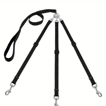 Λουρί τριών κεφαλών για σκύλους Amazon Cross-Border, αποσπώμενο λουρί ενός έως δύο έως τριών, λουρί βόλτας για μεγάλους, μεσαίους και μικρούς σκύλους